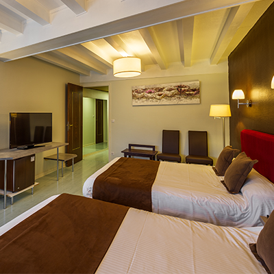 Relais Saint-Hubert room, hotel in Saint-Claude in the Jura.